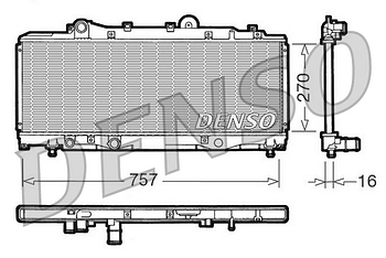 Радиатор охлаждения DENSO DRM13001