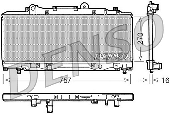 Радиатор охлаждения DENSO DRM13002