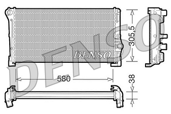 Радиатор охлаждения DENSO DRM13010