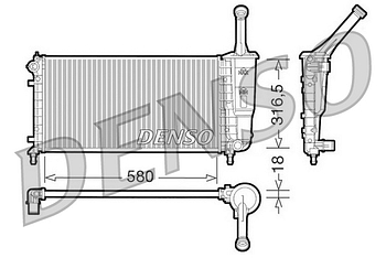 Радиатор охлаждения DENSO DRM13011