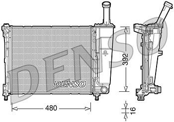 Радиатор охлаждения DENSO DRM13016