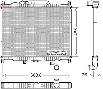Радиатор охлаждения DENSO DRM14003