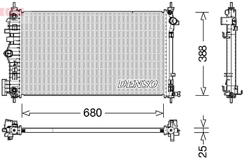 Радиатор охлаждения DENSO DRM15007