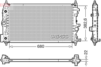 Радиатор охлаждения DENSO DRM15008