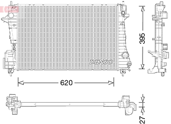Радиатор охлаждения DENSO DRM15009