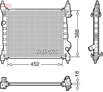 Радиатор охлаждения DENSO DRM15014