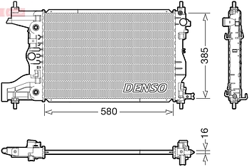Радиатор охлаждения DENSO DRM15016