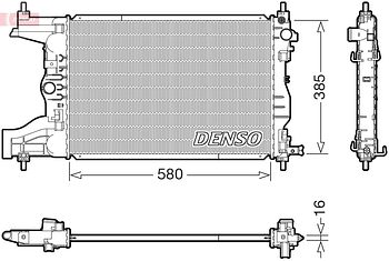 Радиатор охлаждения DENSO DRM15017