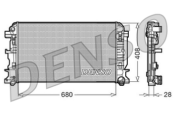 Радиатор охлаждения DENSO DRM17009