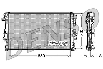 Радиатор охлаждения DENSO DRM17012