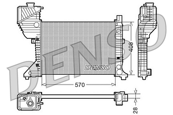 Радиатор охлаждения DENSO DRM17016