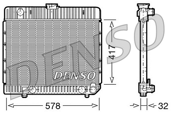 Радиатор охлаждения DENSO DRM17024