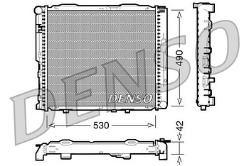 Радиатор охлаждения DENSO DRM17034