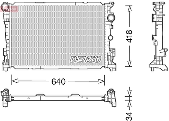 Радиатор охлаждения DENSO DRM17047