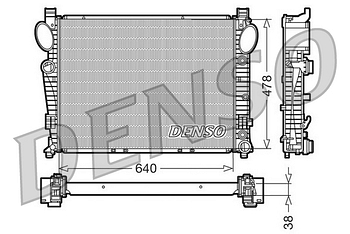 Радиатор охлаждения DENSO DRM17094