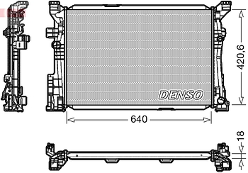 Радиатор охлаждения DENSO DRM17096