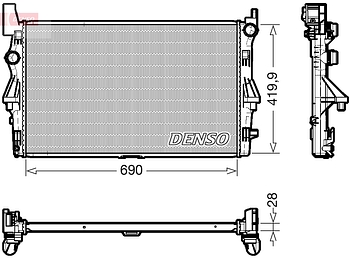 Радиатор охлаждения DENSO DRM17113