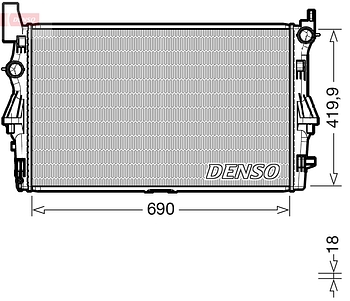 Радиатор охлаждения DENSO DRM17114
