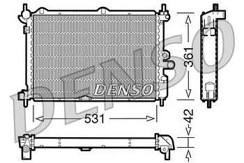 Радиатор охлаждения DENSO DRM20014