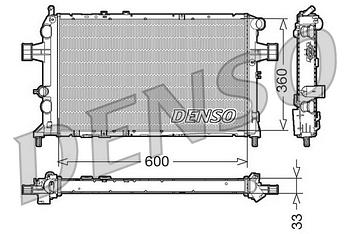 Радиатор охлаждения DENSO DRM20018