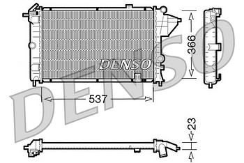 Радиатор охлаждения DENSO DRM20023