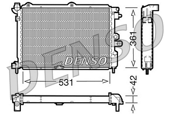 Радиатор охлаждения DENSO DRM20025