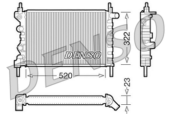 Радиатор охлаждения DENSO DRM20031