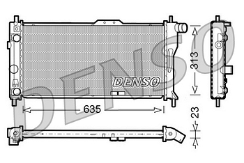 Радиатор охлаждения DENSO DRM20034