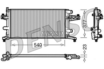 Радиатор охлаждения DENSO DRM20040