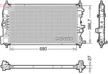 Радиатор охлаждения DENSO DRM20047