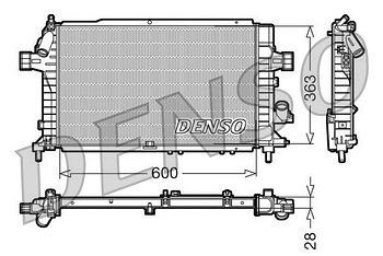 Радиатор охлаждения DENSO DRM20104