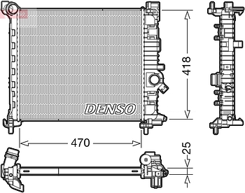 Радиатор охлаждения DENSO DRM20114