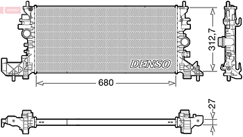 Радиатор охлаждения DENSO DRM20118