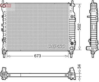 Радиатор охлаждения DENSO DRM20124