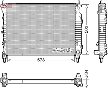 Радиатор охлаждения DENSO DRM20125