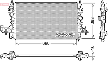 Радиатор охлаждения DENSO DRM20128