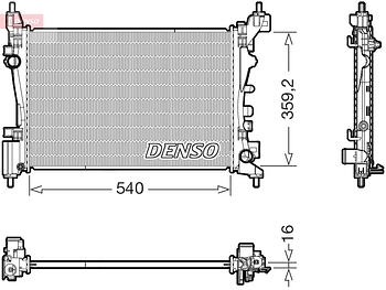 Радиатор охлаждения DENSO DRM20130