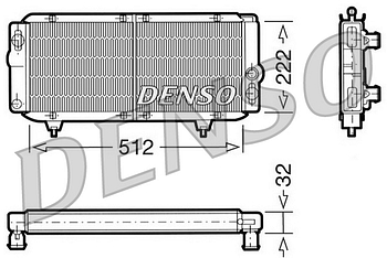 Радиатор охлаждения DENSO DRM21001