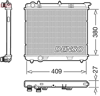 Радиатор охлаждения DENSO DRM21024
