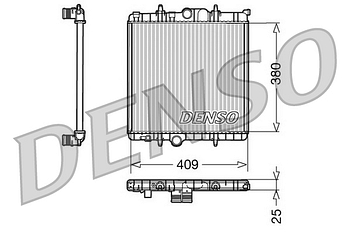 Радиатор охлаждения DENSO DRM21025