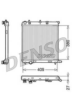 Радиатор охлаждения DENSO DRM21026