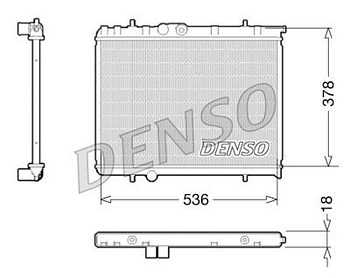 Радиатор охлаждения DENSO DRM21034