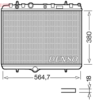 Радиатор охлаждения DENSO DRM21055