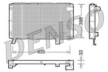 Радиатор охлаждения DENSO DRM21072