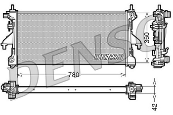 Радиатор охлаждения DENSO DRM21102