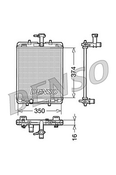 Радиатор охлаждения DENSO DRM21602