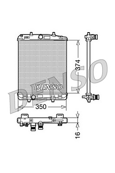 Радиатор охлаждения DENSO DRM21603