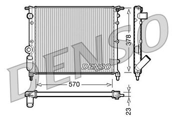 Радиатор охлаждения DENSO DRM23013
