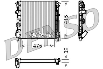 Радиатор охлаждения DENSO DRM23014