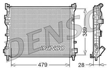 Радиатор охлаждения DENSO DRM23016